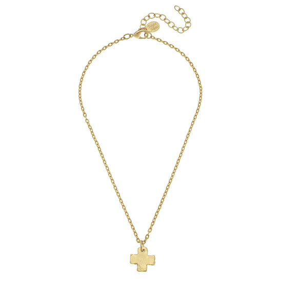 Delicate Gold Cross Necklace by Susan Shaw