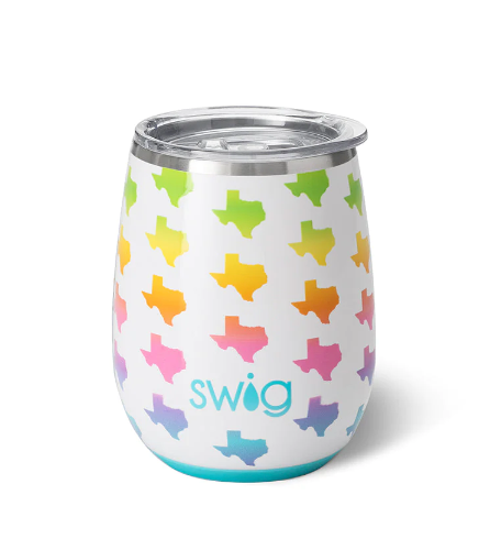 Swig Texas stemless wine cup