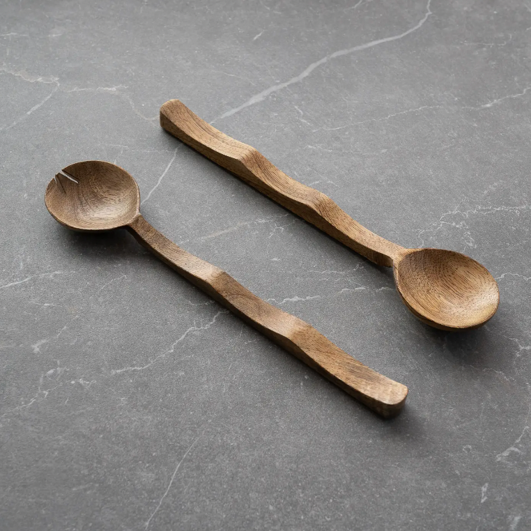 Mango Wood Salad Servers