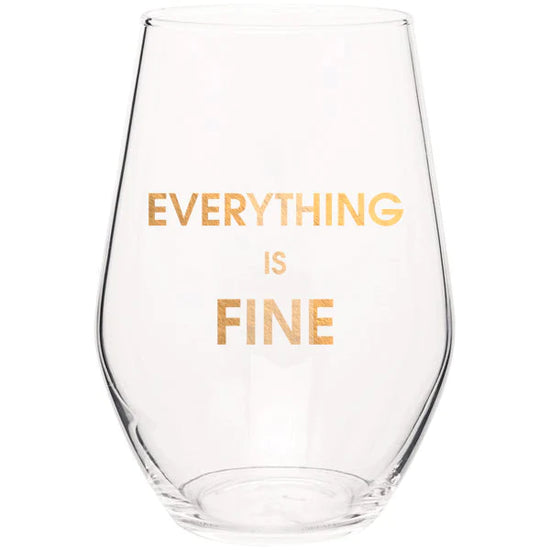 Chez Gagne Gold Foil Wine Glass