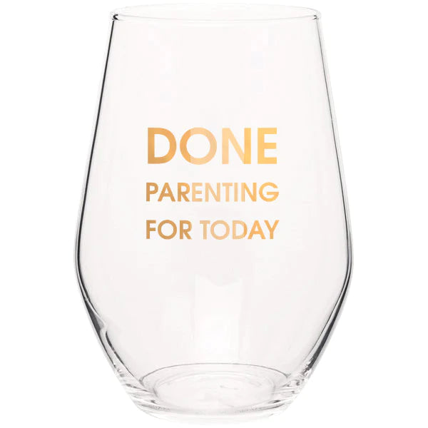 Chez Gagne Gold Foil Wine Glass